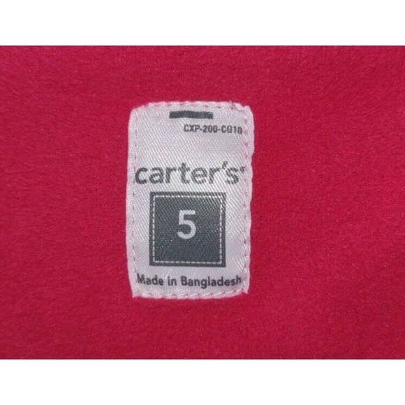 New Carter's Girls Size 5 Leopard Animal Print Cord Fleece Lined Vest - Picture 3 of 3